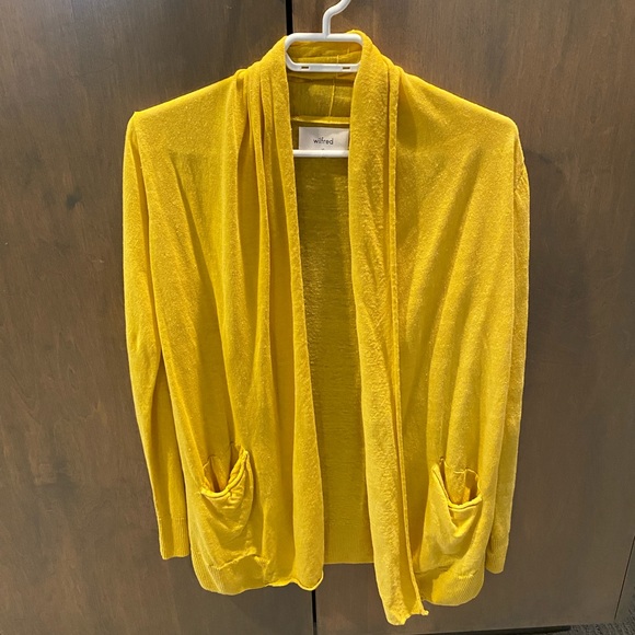 Aritzia Wilfred flaubert cardigan linen iced mango - Picture 1 of 4